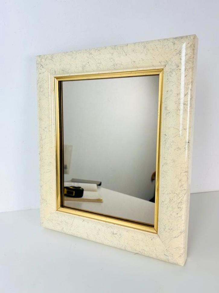 Vintage / retro jaren 70 wandspiegel, Huis en Inrichting, Woonaccessoires | Spiegels, Nieuw, Minder dan 50 cm, Minder dan 100 cm