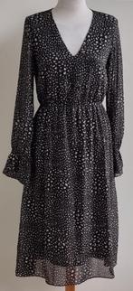 C&S Paris zwart jurkje met dieren print mt. M, Kleding | Dames, Maat 38/40 (M), C&S Paris, Zwart, Ophalen of Verzenden