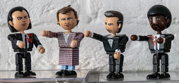 Pulp Fiction Minimates “Bonnie Situation” set van 4 figuren, Verzamelen, Film en Tv, Zo goed als nieuw, Actiefiguur of Pop, Ophalen of Verzenden