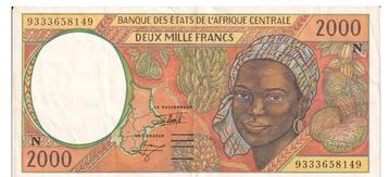 Equatoriaal Guinea, 2000 Francs, 1993, XF