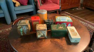 Thee blikken, brocante, pelikaan, niemeijer, van nelle beschikbaar voor biedingen