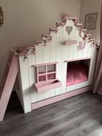 Huisjesbed/stapelbed, Kinderen en Baby's, Kinderkamer | Stapelbedden en Hoogslapers, Ophalen, Gebruikt, Stapelbed