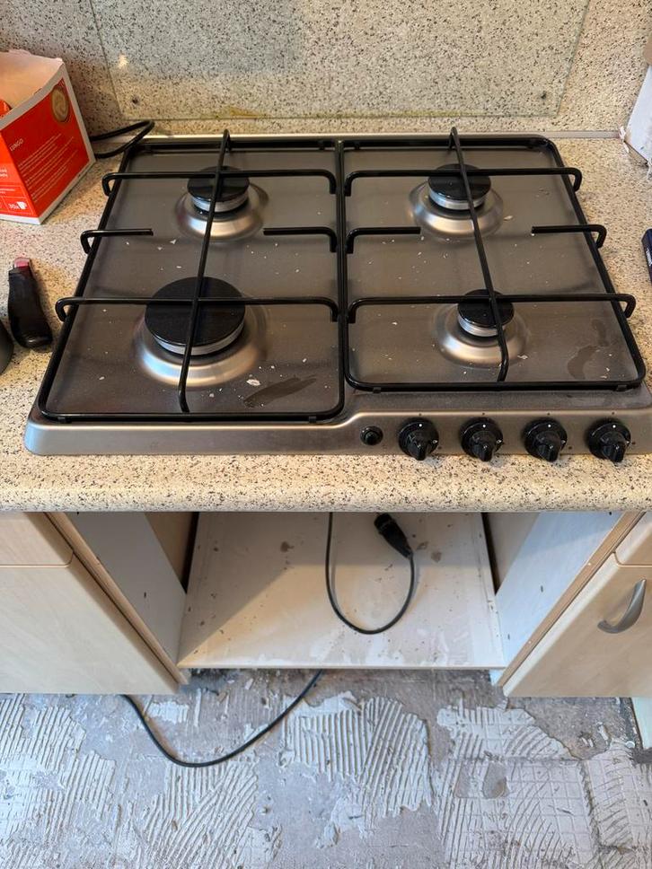 Ariston Oven en Gasfornuis - Complete set, Witgoed en Apparatuur, Ovens, Zo goed als nieuw, Inbouw, Oven met grill, 60 cm of meer