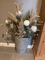 HS Potterie grote pot/vaas inclusief kunstbloemen, Ophalen, Zo goed als nieuw