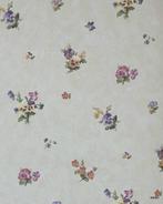 9916 Origineel kleurrijk  vintage viooltjes behang swiet, Huis en Inrichting, Stoffering | Behang, Ophalen of Verzenden, 50 tot 75 m²