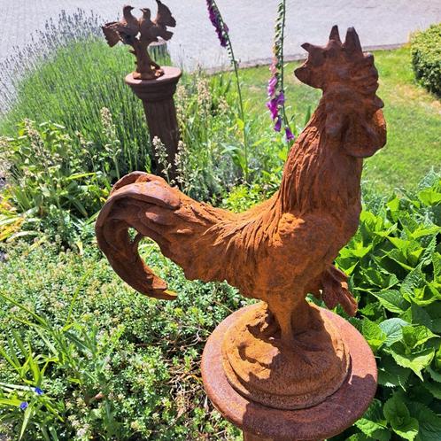 Gietijzeren Haan, Tuin en Terras, Tuinbeelden, Zo goed als nieuw, Ophalen of Verzenden