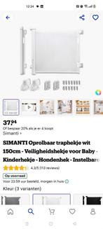 Nauwelijks gebruikt oprolbaar traphekje, Kinderen en Baby's, Traphekjes, Ophalen of Verzenden, Zo goed als nieuw