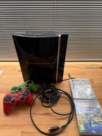 Playstation 3 met 2 controllers, 2 games en kabels, Phat, Met 2 controllers, Ophalen of Verzenden, Zo goed als nieuw