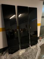 Ikea Kastdeuren zwart pianolak met gouden grepen, Ophalen, Gebruikt, 150 tot 200 cm, 25 tot 50 cm