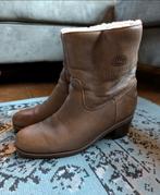 Shabbies bruin enkellaarzen, maat 39, met bontje, Ophalen of Verzenden, Zo goed als nieuw, Bruin