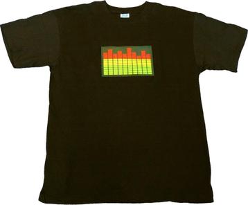  LED T-SHIRT EQUALIZER - REAGEERT OP MUZIEK!  beschikbaar voor biedingen