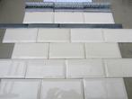 4,5m2 antieke metrotegels 7,5x15cm gemeleerd geligwit/creme, Ophalen