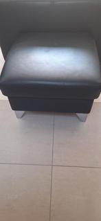 Zwarte hocker/poef 68x68x45 cm - ook als salontafel!, Gebruikt, Ophalen of Verzenden, Metaal, Modern