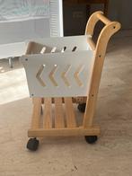 Houten Winkelwagentje Speelgoed, Ophalen, Zo goed als nieuw, Duw- of Trekspeelgoed