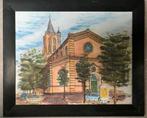 Tekening Grote Kerk Gorinchem , Rokus Vrostt, Ophalen of Verzenden