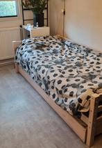 Houten bedframe met logeerbed., Ophalen, 90 cm, Eenpersoons, Wit
