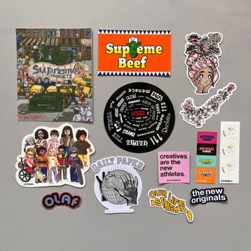 Supreme, Daily Paper, Olaf, The New Original + meer stickers beschikbaar voor biedingen