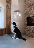 XXXL Vintage Globe Glazen Hanglamp Glashütte Limburg 1970's, Ophalen, Gebruikt, 50 tot 75 cm, Mid Century Modern Design