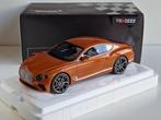 1:18 Topspeed Bentley Continental GT W12 Flame Orange 2019, Ophalen of Verzenden, Zo goed als nieuw, Auto, Overige merken