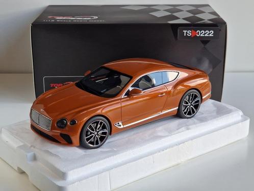 1:18 Topspeed Bentley Continental GT W12 Flame Orange 2019, Hobby en Vrije tijd, Modelauto's | 1:18, Zo goed als nieuw, Auto, Overige merken