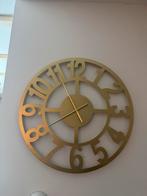 Gouden Wandklok 60cm, Huis en Inrichting, Woonaccessoires | Klokken, Ophalen, Nieuw, Analoog, Wandklok