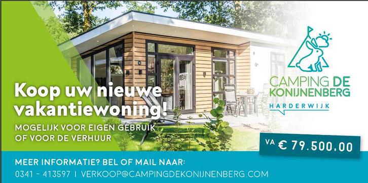 Een vakantiewoning kopen als investering? Vanaf €79.500,00!, Huizen en Kamers, Recreatiewoningen te koop, Gelderland, Chalet, E