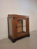 Art deco vitrinekast theekast antieke vitrinekast, Huis en Inrichting, Kasten | Vitrinekasten, Gebruikt, Glas, Minder dan 100 cm