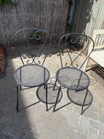 Vintage tuinstoeltjes metaal, Tuin en Terras, Tuinstoelen, Ophalen, Gebruikt, Metaal, Stapelbaar