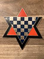 Embleem/Decoratieve Ster met Schaakbordpatroon, Antiek en Kunst, Ophalen of Verzenden