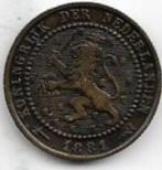 1  cent  1881  Nederland. km. 107, Postzegels en Munten, Munten | Nederland, Verzenden, Koning Willem III, 1 cent, Losse munt