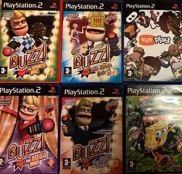 PS2 Games - Buzz! & Spongebob beschikbaar voor biedingen