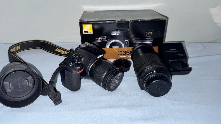 Nikon D3500 + 3 lenzen (18-55, 18-140, 30mm), Audio, Tv en Foto, Fotocamera's Digitaal, Gebruikt, Spiegelreflex, Nikon, 4 t/m 7 keer