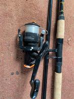 Feeder vishengel inc 2 toppen, Watersport en Boten, Hengelsport | Roofvissen, Ophalen, Zo goed als nieuw, Werphengel