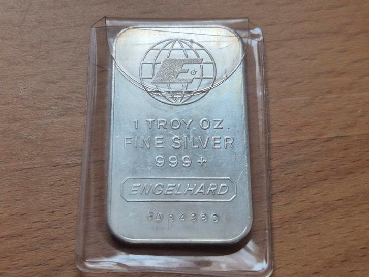Engelhard: 1 oz Vintage Silver Bar 1981. Zilverbaar. Zilver., Postzegels en Munten, Edelmetalen en Baren, Zilver, Ophalen of Verzenden