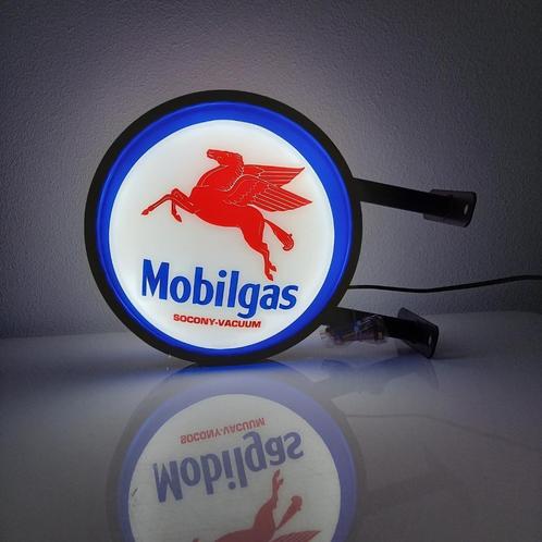 Verlicht muurbord / lichtbak van Mobilgas, Verzamelen, Merken en Reclamevoorwerpen, Nieuw, Lichtbak of (neon) lamp, Ophalen of Verzenden