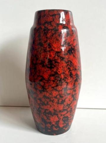 Rood-zwart gevlamde Scheurich vaas (West Germany 248-22) beschikbaar voor biedingen