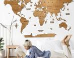 Houten wereldkaart Eiken - Prime, Ophalen of Verzenden, Nieuw