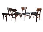 Fantastische vintage Louis van Teeffelen design Webe stoelen, Huis en Inrichting, Stoelen, Vier, Gebruikt, Hout, Zwart