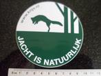 sticker knjv logo jacht is natuurlijk vos jagen jager, Verzamelen, Stickers, Verzenden, Zo goed als nieuw, Bedrijf of Vereniging