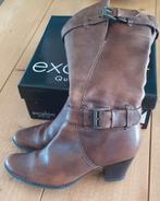 Leren bruine laarzen maat 38, Kleding | Dames, Schoenen, Ophalen of Verzenden, Zo goed als nieuw, Bruin, Hoge laarzen