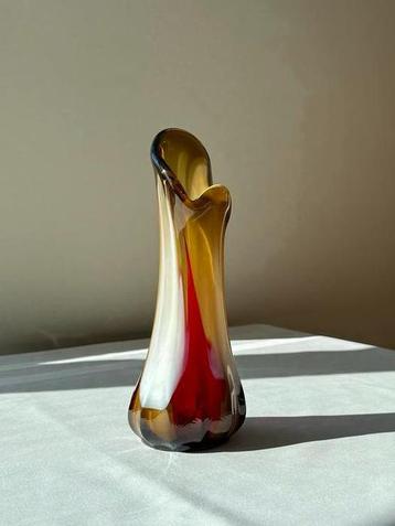 Vaas, marinha grande murano stijl glas midcentury beschikbaar voor biedingen