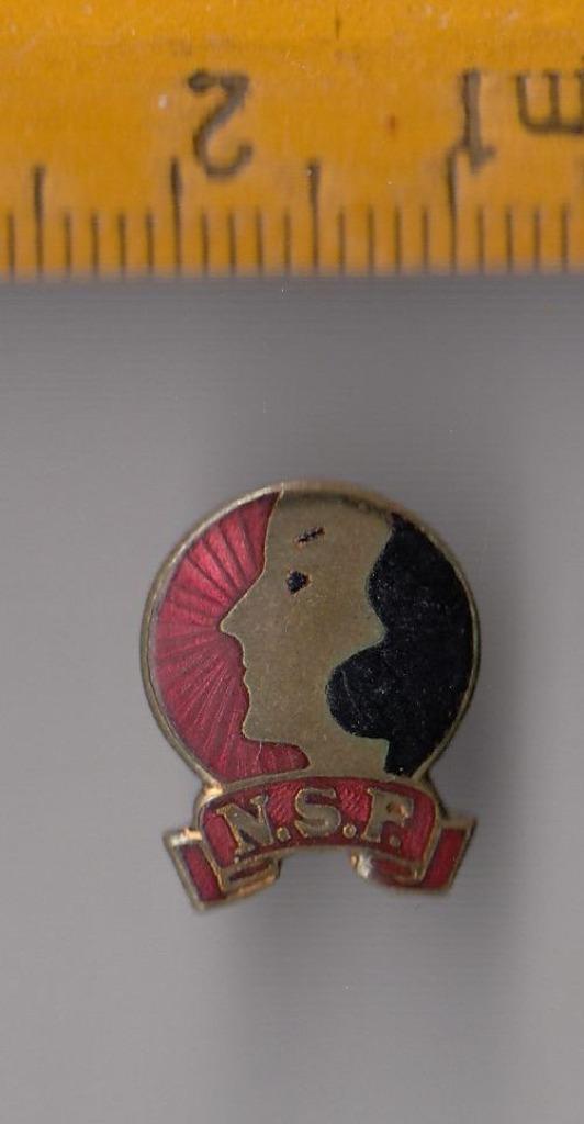 NSF Nederlandse Seintoestellen Fabriek Radio logo, Antiek en Kunst, Antiek | Tv's en Audio, Ophalen of Verzenden