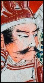 Antieke grote Japanse Meiji Satsuma twee Samurai, Ophalen of Verzenden