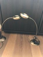 Messing halogeen lampen 2 stuks dimbaar, Minder dan 50 cm, Metaal, Zo goed als nieuw, Ophalen