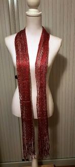 ALS NIEUW SJAAL STOLA ELASTISCH ROOD met ZILVER 220x60, Overige typen, Maat 46/48 (XL) of groter, Ophalen of Verzenden, Zo goed als nieuw