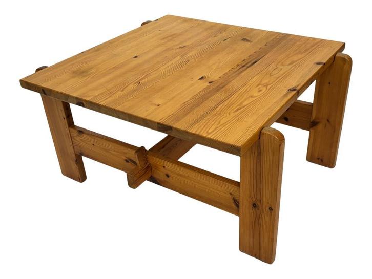 Vintage Salontafel Pinewood  Design Jaren 70 Coffee Table, Huis en Inrichting, Tafels | Salontafels, Gebruikt, Minder dan 50 cm