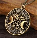 Ketting met Triple Moon Maangodin Wicca/Pagan/Celtic, Sieraden, Tassen en Uiterlijk, Kettingen, Ophalen, Overige materialen, Verstelbaar