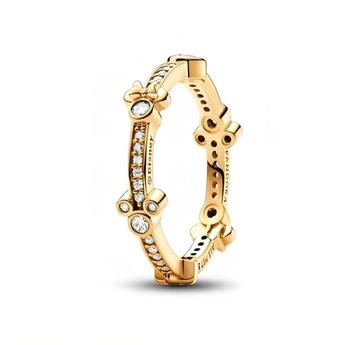  Disney Mickey-Mini Ring | 925 Zilver Verguld  beschikbaar voor biedingen