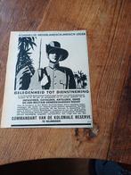 Advertentie van de Koloniale reserve  Nijmegen  KNIL 1938, Ophalen of Verzenden, Landmacht, Nederland, Embleem of Badge