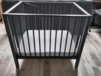 Box Robin II antraciet incl matras en hoeslakens, Kinderen en Baby's, Boxen, Ophalen, Zo goed als nieuw, Rechthoekig, In hoogte verstelbaar